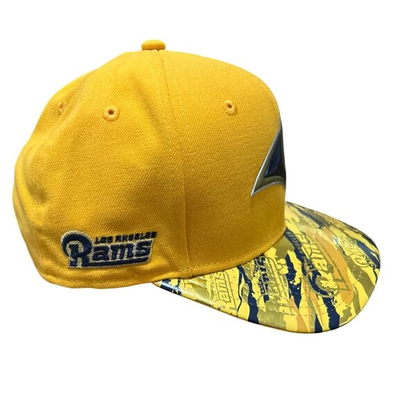 Los Angeles Rams 9Fifty Snapback Cap Yellow W/ Graphic Brim & NFL Logo Adjustabl - Picture 4 of 8